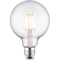 Edison Vintage LED filament lichtbron Globe - Helder - G95 Deco - Retro LED lamp - 9.5/9.5/13.5cm - geschikt voor E27 fitting - 6W 550lm 3000K - warm wit licht - thumbnail