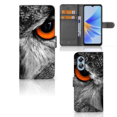 OPPO A17 | Telefoonhoesje | Met pasjeshouder | Uil OPPO A17 | Telefoonhoesje | Met pasjeshouder | Uil