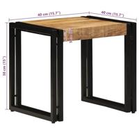 Salontafel Bruin 40 x 40 x 38 cm Massief Mango Hout - thumbnail