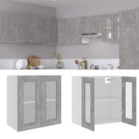 VidaXL Bovenkast lyon 60x31x60 cm bewerkt hout betongrijs - thumbnail