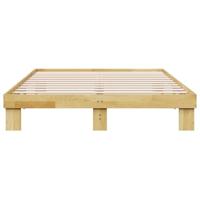 Bedframe zonder matras 140x190 cm massief hout eiken - thumbnail