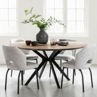 DTP Home Ronde Eettafel 'Metropole' Teakhout, 130cm - thumbnail