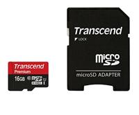 Transcend Premium microSDHC-kaart Industrial 16 GB Class 10, UHS-I Incl. SD-adapter - thumbnail