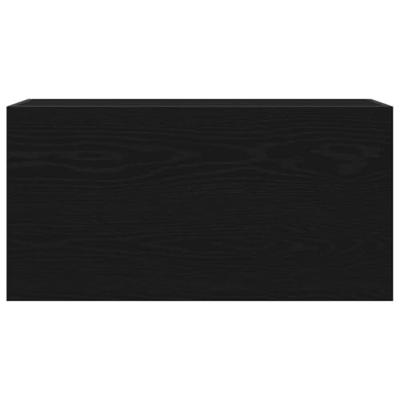 Badkamerwandkast 80x25x40 cm bewerkt hout zwart