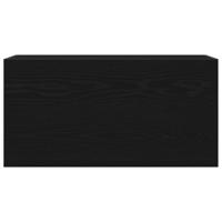 Badkamerwandkast 80x25x40 cm bewerkt hout zwart - thumbnail