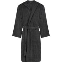 Cawö Cawo Heren Home Badjas met Capuchon Uni 5623 L basalt - thumbnail
