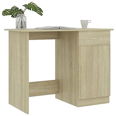 Bureau 100x50x76 cm bewerkt hout sonoma eikenkleurig