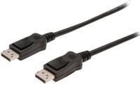 Digitus DB-340100-020-S DisplayPort-kabel DisplayPort Aansluitkabel DisplayPort-stekker, DisplayPort-stekker 2.00 m Zwart Rond, Afgeschermd (dubbel) - thumbnail