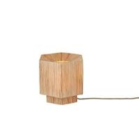 GOOD&MOJO Tafellamp 'Panama' Raffia, 26cm, kleur Naturel - thumbnail