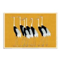 Poster Flock Of Beautiful Japanese Red Crown Crane By O Korin 61x91,5cm - thumbnail