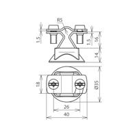 DEHN LH ZS 8.10 FL20 M8 KS CU Kabelhouder 1 stuk(s) - thumbnail
