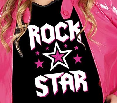 Rock Star Disco Outfit Kind Roze/Zwart
