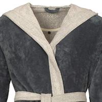 Vossen Vossen Badjas Poppy flanell/light grey XL - thumbnail