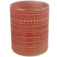 Countryfield theelichthouder hailey l rood 12,5 cm | 12 stuks - thumbnail