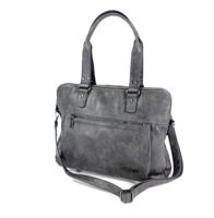 Handtas schoudertas schooltas VERONA grijs - thumbnail