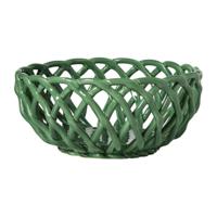 Broodmand keramiek - groen - ø20x9 cm - thumbnail