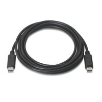 AISENS A107 – 0058 – 3 A USB 2.0-kabel, 3 m, voor telefoon, mobiele telefoon en tablet, zwart - thumbnail