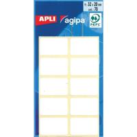 Agipa witte etiketten in etui ft 20 x 32 mm (b x h), 70 stuks, 10 per blad - thumbnail