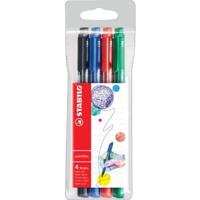 STABILO pointMax schrijfstift, 0,8 mm, etui van 4 stuks in geassorteerde standaard kleuren - thumbnail