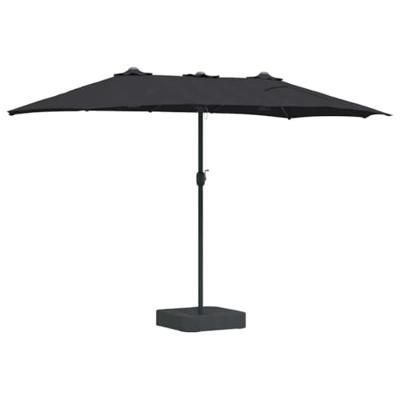 Tuinparasol Zwart 385 x 209 x 244 cm Stof Tuinparasol Zwart 385 x 209 x 244 cm Stof
