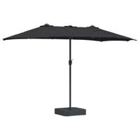 Tuinparasol Zwart 385 x 209 x 244 cm Stof - thumbnail