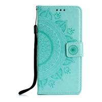 Shop4 - Huawei P30 Lite Hoesje - Wallet Case Mandala Patroon Mint Groen - thumbnail