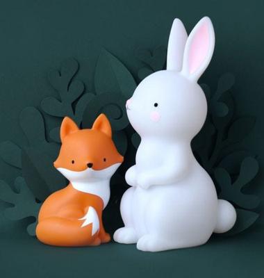 Kleine nachtlamp voor kinderen LITTLE LIGHTS vos A Little Lovely Company sinaasappel