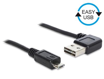 DeLOCK USB-A 2.0 90° > Micro-USB-B kabel