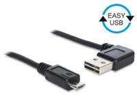 DeLOCK USB-A 2.0 90° > Micro-USB-B kabel - thumbnail