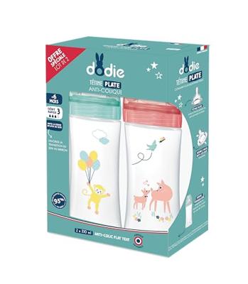 Dodie - Lot van 2 Sensation-flessen + 330 ml