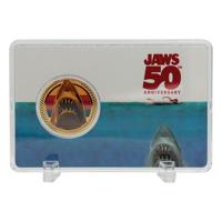 Jaws Collectable Coin 50th Anniversary 24k Gold Plated Limited Edition - thumbnail