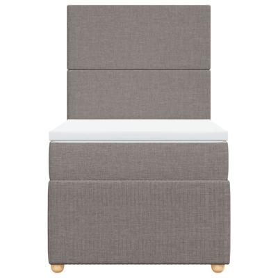 Boxspring met matras stof taupe 80x200 cm - thumbnail