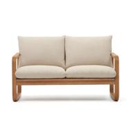 Kave Home 2-zits Loungebank 'Sacaleta' Eucalyptushout - thumbnail