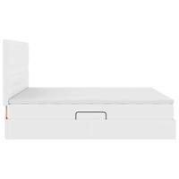 Opbergbed met matras met matras Puur Wit 200 x 200 cm Nep Leer - thumbnail