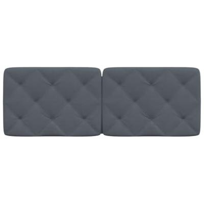 Hoofdbordkussen 140 cm fluweel donkergrijs Hoofdbordkussen 140 cm fluweel donkergrijs