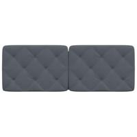 Hoofdbordkussen 140 cm fluweel donkergrijs - thumbnail