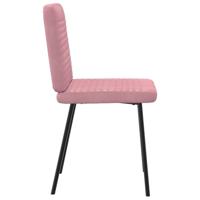 Eetkamerstoelen 2 st fluweel roze - thumbnail