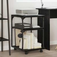 VidaXL Printerstand zwart eiken 43 x 48 x 64 cm bewerkt hout - thumbnail