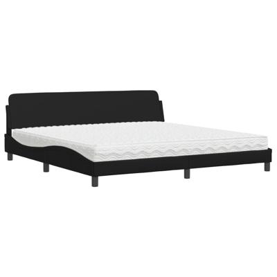 Bed met matras "Dover" kunstleer zwart 200x200 cm
