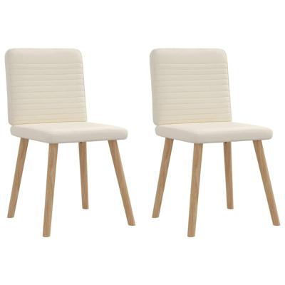 Eetkamerstoelen 2 st linnen Eetkamerstoelen 2 st linnen