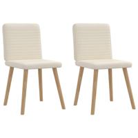 Eetkamerstoelen 2 st linnen - thumbnail