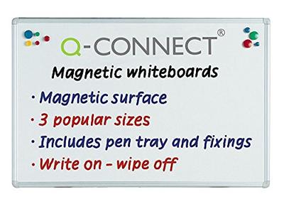 Q-CONNECT whiteboard, gelakt staal, magnetisch, 90 x 60 cm