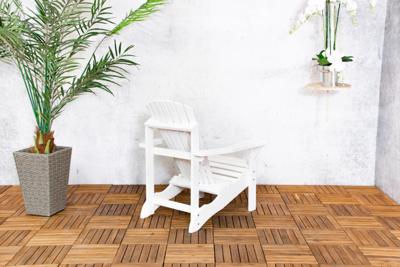 Jumbo Canadian chair 1-zits houten tuinbank wit