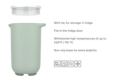 Mepal mixbeker met deksel 1l chalk