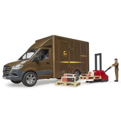 bruder MB Sprinter UPS met chauffeur en toebehoren modelvoertuig