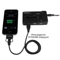 StarTech.com 6-poorts USB 3.0/2.0 hub met 2 A oplaadaansluiting, 2x USB 3.0 SuperSpeed en 4x USB 2.0 combo hub - thumbnail