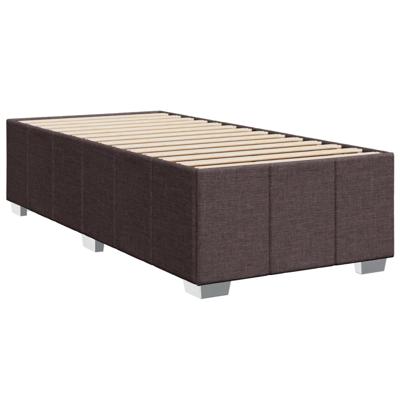 Boxspring met matras stof donkerbruin 140x200 cm - thumbnail