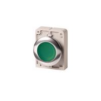 Eaton 182927 M30C-FDL-G Druktoets Plat, Rond, Verchroomd Groen 1 stuk(s) - thumbnail