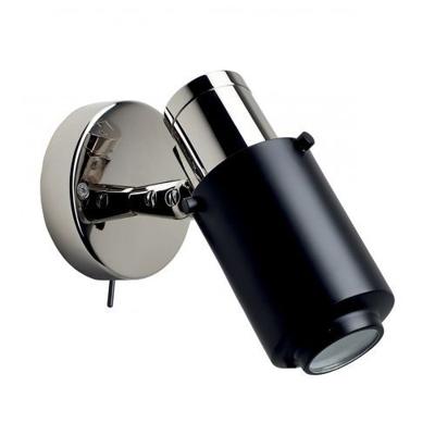 DCW Editions Biny Spot Led Wandlamp - Nikkel/zwart - met schakelaar DCW Editions Biny Spot Led Wandlamp - Nikkel/zwart - met schakelaar