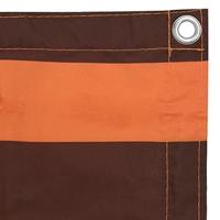 VidaXL Balkonscherm 90x500 cm oxford stof oranje en bruin - thumbnail